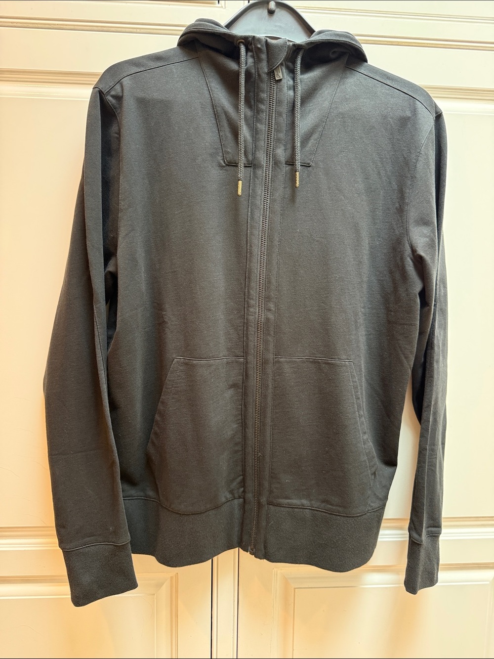 Men's Full-Zip Hooded Active-Wear Jacket Charcoal Gray